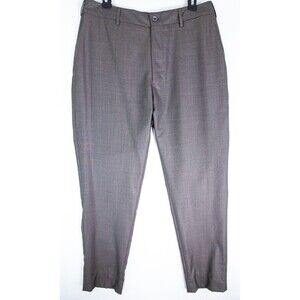 NWT J Hilburn Gray Dress Pants Mens 32 x 40.5 Custom Tailored Flat Front Wool